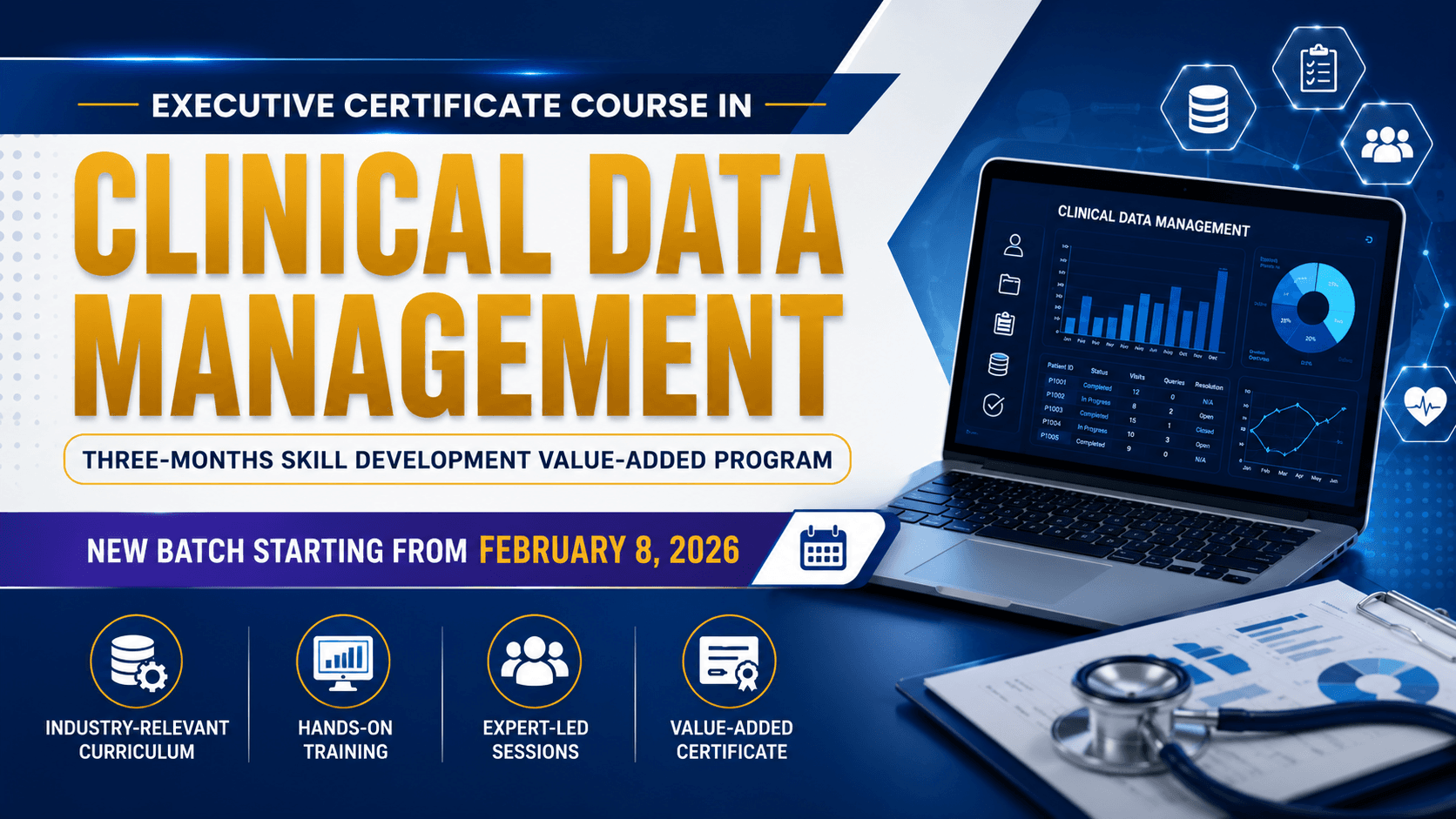 Executive Certificate Course in Clinical Data Management (CDM)